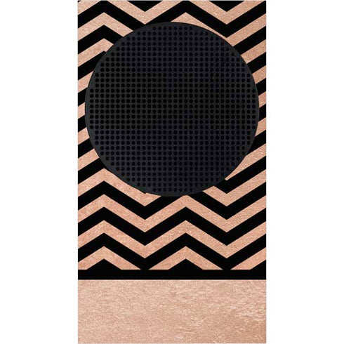 Rose Gold Chevron Split Xbox Series S Skins